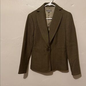 Ann Taylor Classic Olive Blazer 2